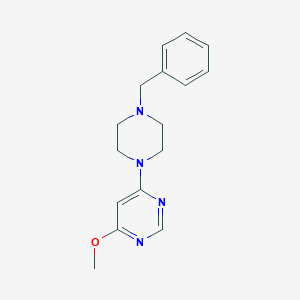 molecular formula C16H20N4O B2854259 4-(4-Benzylpiperazin-1-yl)-6-methoxypyrimidine CAS No. 1866864-17-6