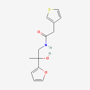 molecular formula C13H15NO3S B2854262 N-(2-(furan-2-yl)-2-hydroxypropyl)-2-(thiophen-3-yl)acetamide CAS No. 1798523-68-8
