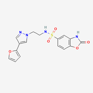 N-(2-(4-(furan-2-yl)-1H-pyrazol-1-yl)ethyl)-2-oxo-2,3-dihydrobenzo[d]oxazole-5-sulfonamide