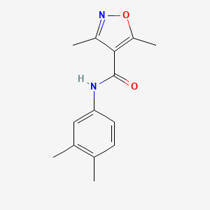 N-(3,4-dimethylphenyl)-3,5-dimethyl-4-isoxazolecarboxamide
