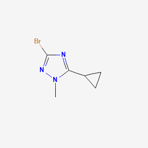molecular formula C6H8BrN3 B2854268 3-Bromo-5-cyclopropyl-1-methyl-1H-1,2,4-triazole CAS No. 1780915-08-3