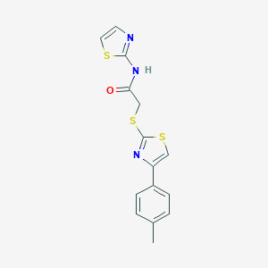 2-{[4-(4-methylphenyl)-1,3-thiazol-2-yl]sulfanyl}-N-(1,3-thiazol-2-yl)acetamide