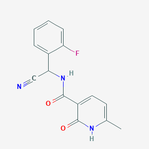 molecular formula C15H12FN3O2 B2854271 N-[cyano(2-fluorophenyl)methyl]-6-methyl-2-oxo-1,2-dihydropyridine-3-carboxamide CAS No. 1355581-57-5