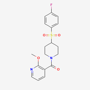 (4-((4-Fluorophenyl)sulfonyl)piperidin-1-yl)(2-methoxypyridin-3-yl)methanone