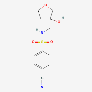 4-cyano-N-((3-hydroxytetrahydrofuran-3-yl)methyl)benzenesulfonamide