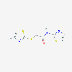 molecular formula C9H9N3OS3 B285428 2-[(4-methyl-1,3-thiazol-2-yl)sulfanyl]-N-(1,3-thiazol-2-yl)acetamide 