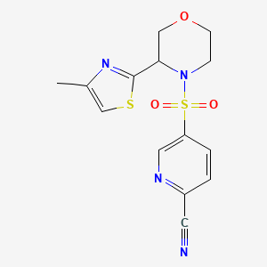 5-[3-(4-Methyl-1,3-thiazol-2-yl)morpholin-4-yl]sulfonylpyridine-2-carbonitrile