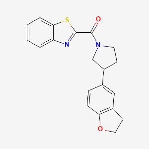 2-[3-(2,3-Dihydro-1-benzofuran-5-yl)pyrrolidine-1-carbonyl]-1,3-benzothiazole