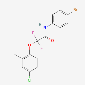 molecular formula C15H11BrClF2NO2 B2854284 N-(4-bromophenyl)-2-(4-chloro-2-methylphenoxy)-2,2-difluoroacetamide CAS No. 400087-92-5