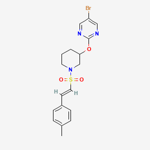 (E)-5-bromo-2-((1-((4-methylstyryl)sulfonyl)piperidin-3-yl)oxy)pyrimidine