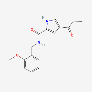 N-[(2-methoxyphenyl)methyl]-4-propanoyl-1H-pyrrole-2-carboxamide