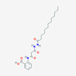 2-(3-Oxo-3-(2-tridecanoylhydrazinyl)propanamido)benzoic acid