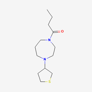 1-(4-(Tetrahydrothiophen-3-yl)-1,4-diazepan-1-yl)butan-1-one