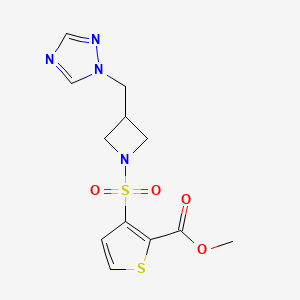 methyl 3-((3-((1H-1,2,4-triazol-1-yl)methyl)azetidin-1-yl)sulfonyl)thiophene-2-carboxylate