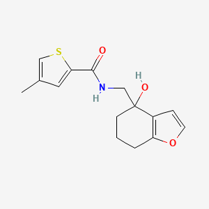 molecular formula C15H17NO3S B2854307 N-((4-hydroxy-4,5,6,7-tetrahydrobenzofuran-4-yl)methyl)-4-methylthiophene-2-carboxamide CAS No. 2309557-47-7