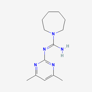 molecular formula C13H21N5 B2854311 N-(4,6-dimethylpyrimidin-2-yl)azepane-1-carboximidamide CAS No. 371958-52-0