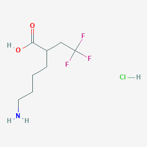 molecular formula C8H15ClF3NO2 B2854318 6-Amino-2-(2,2,2-trifluoroethyl)hexanoic acid;hydrochloride CAS No. 2248332-95-6