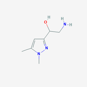 molecular formula C7H13N3O B2854320 2-Amino-1-(1,5-dimethylpyrazol-3-yl)ethanol CAS No. 1542140-42-0