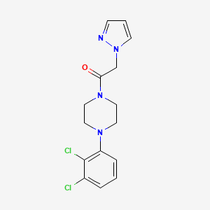 molecular formula C15H16Cl2N4O B2854324 1-(4-(2,3-dichlorophenyl)piperazin-1-yl)-2-(1H-pyrazol-1-yl)ethanone CAS No. 1207045-04-2