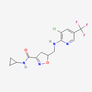 5-({[3-chloro-5-(trifluoromethyl)-2-pyridinyl]amino}methyl)-N-cyclopropyl-4,5-dihydro-3-isoxazolecarboxamide