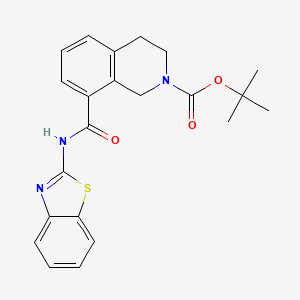 molecular formula C22H23N3O3S B2854330 tert-butyl 8-(benzo[d]thiazol-2-ylcarbamoyl)-3,4-dihydroisoquinoline-2(1H)-carboxylate CAS No. 1235034-71-5