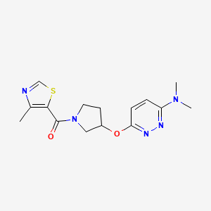 (3-((6-(Dimethylamino)pyridazin-3-yl)oxy)pyrrolidin-1-yl)(4-methylthiazol-5-yl)methanone