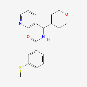 3-(methylthio)-N-(pyridin-3-yl(tetrahydro-2H-pyran-4-yl)methyl)benzamide