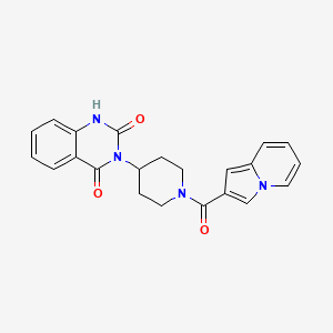 3-(1-(indolizine-2-carbonyl)piperidin-4-yl)quinazoline-2,4(1H,3H)-dione