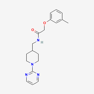 molecular formula C19H24N4O2 B2854344 N-((1-(pyrimidin-2-yl)piperidin-4-yl)methyl)-2-(m-tolyloxy)acetamide CAS No. 1235349-39-9
