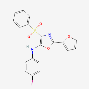 N-(4-fluorophenyl)-2-(furan-2-yl)-4-(phenylsulfonyl)oxazol-5-amine