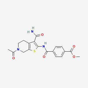 Methyl 4-((6-acetyl-3-carbamoyl-4,5,6,7-tetrahydrothieno[2,3-c]pyridin-2-yl)carbamoyl)benzoate