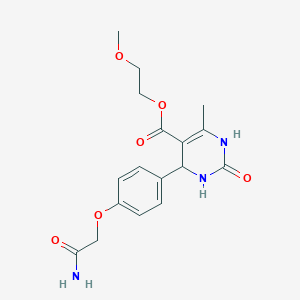 2-Methoxyethyl 4-[4-(carbamoylmethoxy)phenyl]-6-methyl-2-oxo-1,2,3,4-tetrahydropyrimidine-5-carboxylate