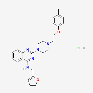 N-(furan-2-ylmethyl)-2-(4-(2-(p-tolyloxy)ethyl)piperazin-1-yl)quinazolin-4-amine hydrochloride