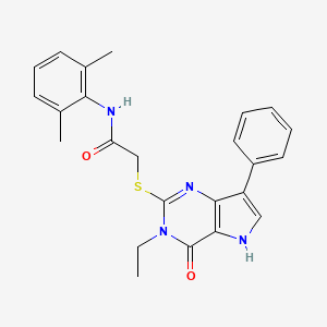 N-(2,6-dimethylphenyl)-2-[(3-ethyl-4-oxo-7-phenyl-4,5-dihydro-3H-pyrrolo[3,2-d]pyrimidin-2-yl)sulfanyl]acetamide