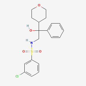 3-chloro-N-(2-hydroxy-2-phenyl-2-(tetrahydro-2H-pyran-4-yl)ethyl)benzenesulfonamide