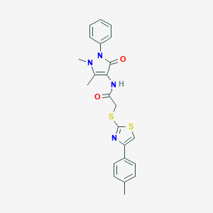 N-(1,5-dimethyl-3-oxo-2-phenyl-2,3-dihydro-1H-pyrazol-4-yl)-2-{[4-(4-methylphenyl)-1,3-thiazol-2-yl]sulfanyl}acetamide