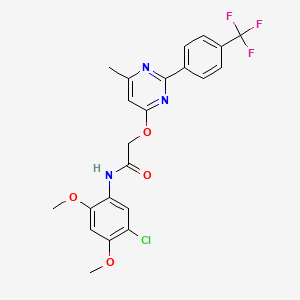 N-(5-chloro-2,4-dimethoxyphenyl)-2-((6-methyl-2-(4-(trifluoromethyl)phenyl)pyrimidin-4-yl)oxy)acetamide