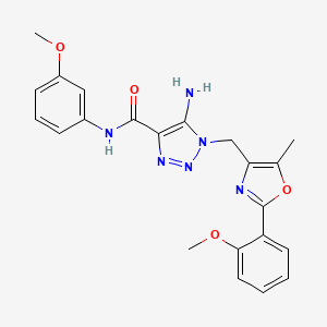 5-amino-N-(3-methoxyphenyl)-1-{[2-(2-methoxyphenyl)-5-methyl-1,3-oxazol-4-yl]methyl}-1H-1,2,3-triazole-4-carboxamide