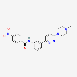 N-(3-(6-(4-methylpiperazin-1-yl)pyridazin-3-yl)phenyl)-4-nitrobenzamide