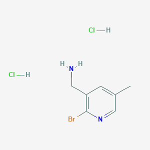 molecular formula C7H11BrCl2N2 B2854385 (2-Bromo-5-methylpyridin-3-yl)methanamine;dihydrochloride CAS No. 2567497-13-4
