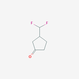 molecular formula C6H8F2O B2854386 3-(二氟甲基)环戊-1-酮 CAS No. 1780799-97-4