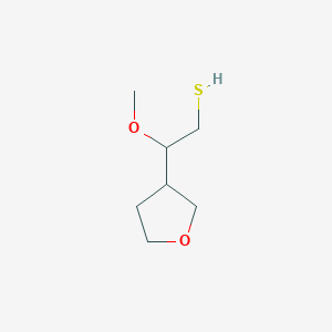 molecular formula C7H14O2S B2854391 2-Methoxy-2-(oxolan-3-yl)ethanethiol CAS No. 2580204-22-2