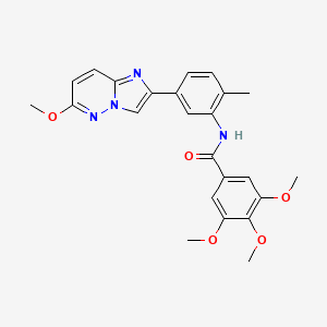 molecular formula C24H24N4O5 B2854395 3,4,5-trimethoxy-N-(5-(6-methoxyimidazo[1,2-b]pyridazin-2-yl)-2-methylphenyl)benzamide CAS No. 953242-20-1