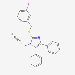 4,5-diphenyl-1-(2-propynyl)-1H-imidazol-2-yl 3-fluorobenzyl sulfide