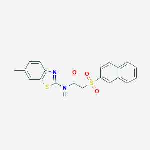 N-(6-methyl-1,3-benzothiazol-2-yl)-2-(2-naphthylsulfonyl)acetamide