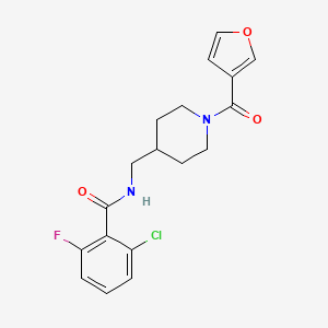 2-chloro-6-fluoro-N-((1-(furan-3-carbonyl)piperidin-4-yl)methyl)benzamide