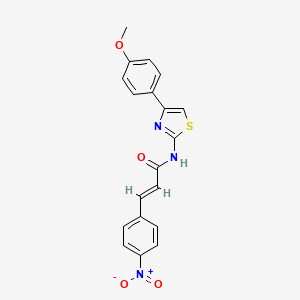 (E)-N-(4-(4-methoxyphenyl)thiazol-2-yl)-3-(4-nitrophenyl)acrylamide