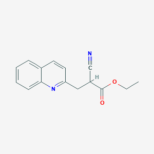 Ethyl 2-cyano-3-(quinolin-2-yl)propanoate