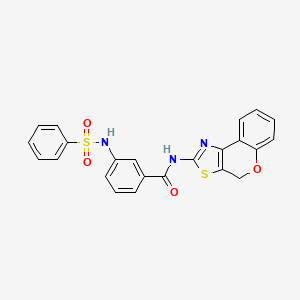 molecular formula C23H17N3O4S2 B2854408 N-(4H-chromeno[4,3-d]thiazol-2-yl)-3-(phenylsulfonamido)benzamide CAS No. 898421-69-7