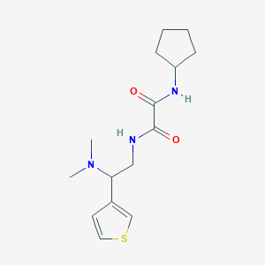 molecular formula C15H23N3O2S B2854414 N1-cyclopentyl-N2-(2-(dimethylamino)-2-(thiophen-3-yl)ethyl)oxalamide CAS No. 946374-93-2